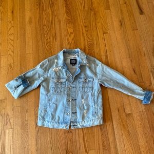 Distressed Oversized Denim Jacket
